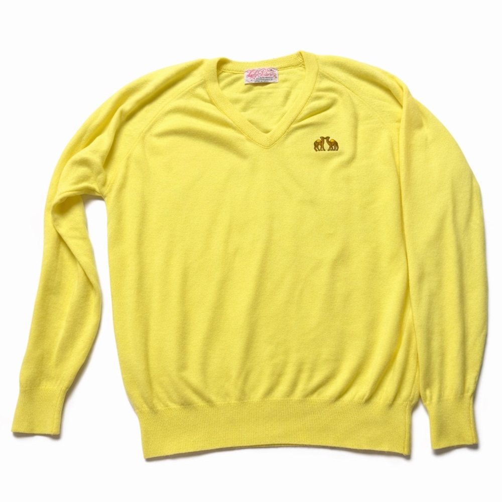 Vintage Lady Pickering Soft Yellow Sweater‎ XL USA